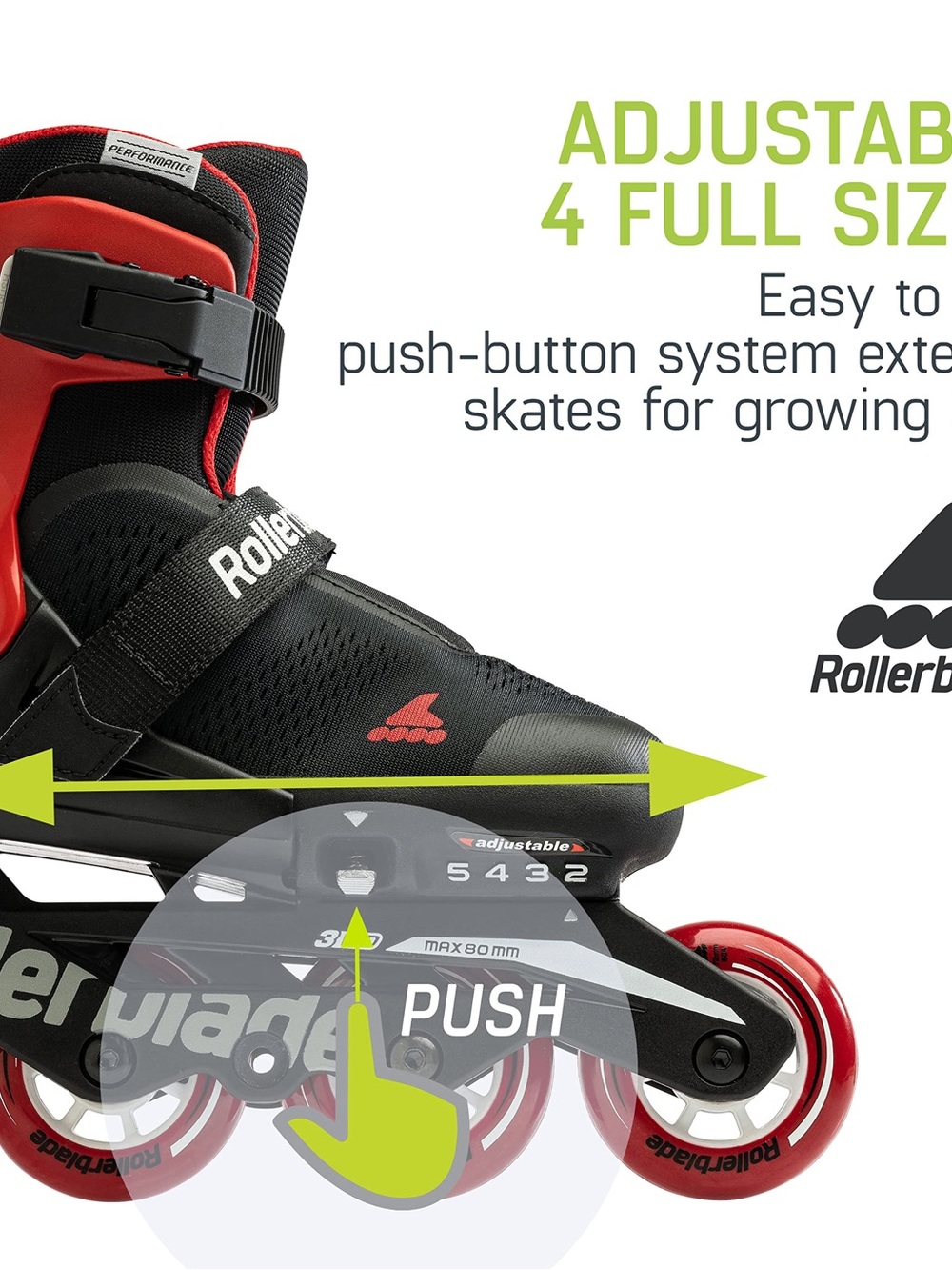 Rollerblade Microblade Adjustable Inline Skates - Picture 8 of 10